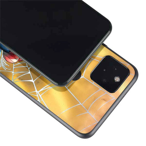 Marvel Spiderman Web Shooting Google Pixel 4a 5G Skin